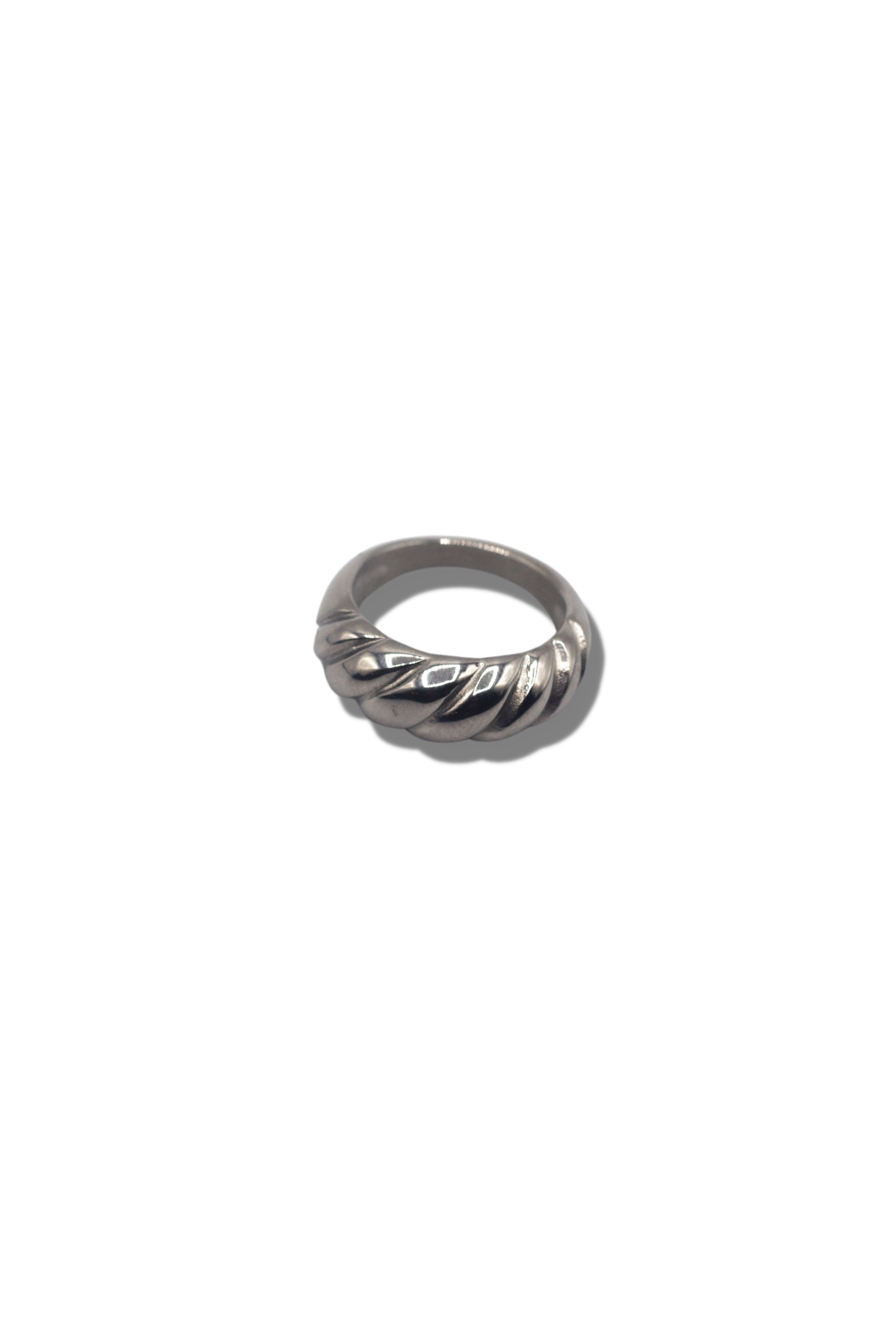 18k silver croissant shaped ring. Thick Croissant Rings by E's Element.
