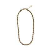 Stainless steel gold twist necklace. The necklace has a rounded clasp. Named "The Toyo" Twist Set by E's Element
