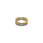 18k gold stainless steel ring. Criss Cross Cubic Zirconia Ring by E's Element.