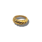 18k gold croissant shaped ring. Thick Croissant Rings by E's Element.