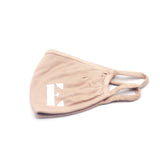 Beige Pink Face Mask by E's Element. The face mask has the E's Element logo imprinted in white on the bottom left.
