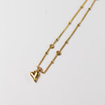 18k gold anklet with a heart shaped charm. Ella's Element Heart Charm Anklet by E's Element.