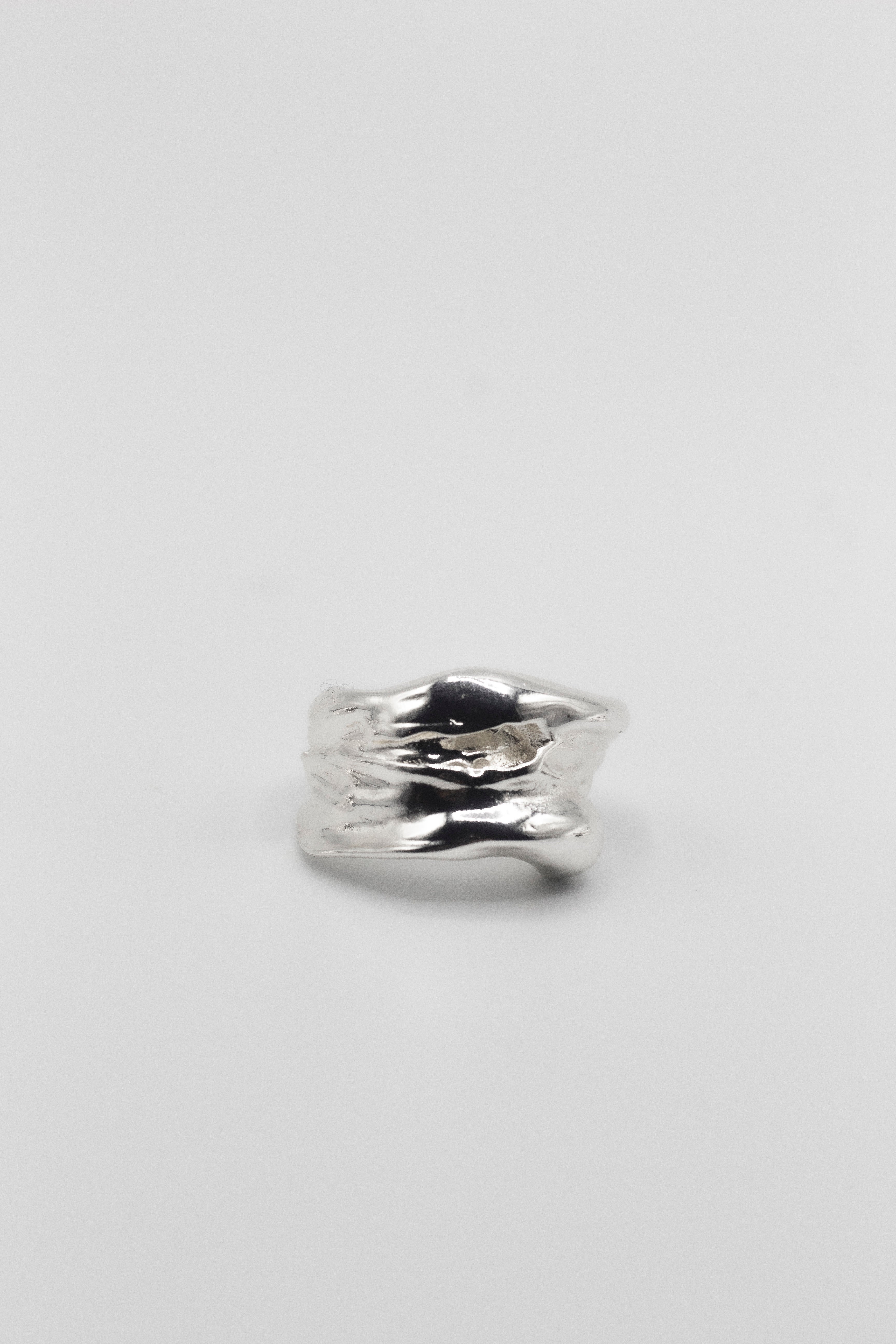 18k silver molten ring. Ella Lava Ring (Sold as Singles) by E's Element.