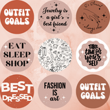 E's Element Fashion Affirmation Sticker Sheets (Includes 9 stickers!)
