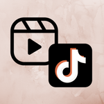 Tiktok logo overlapped on a YouTube logo. Add On: Pack My Order On Reels/TikTok by E's Element