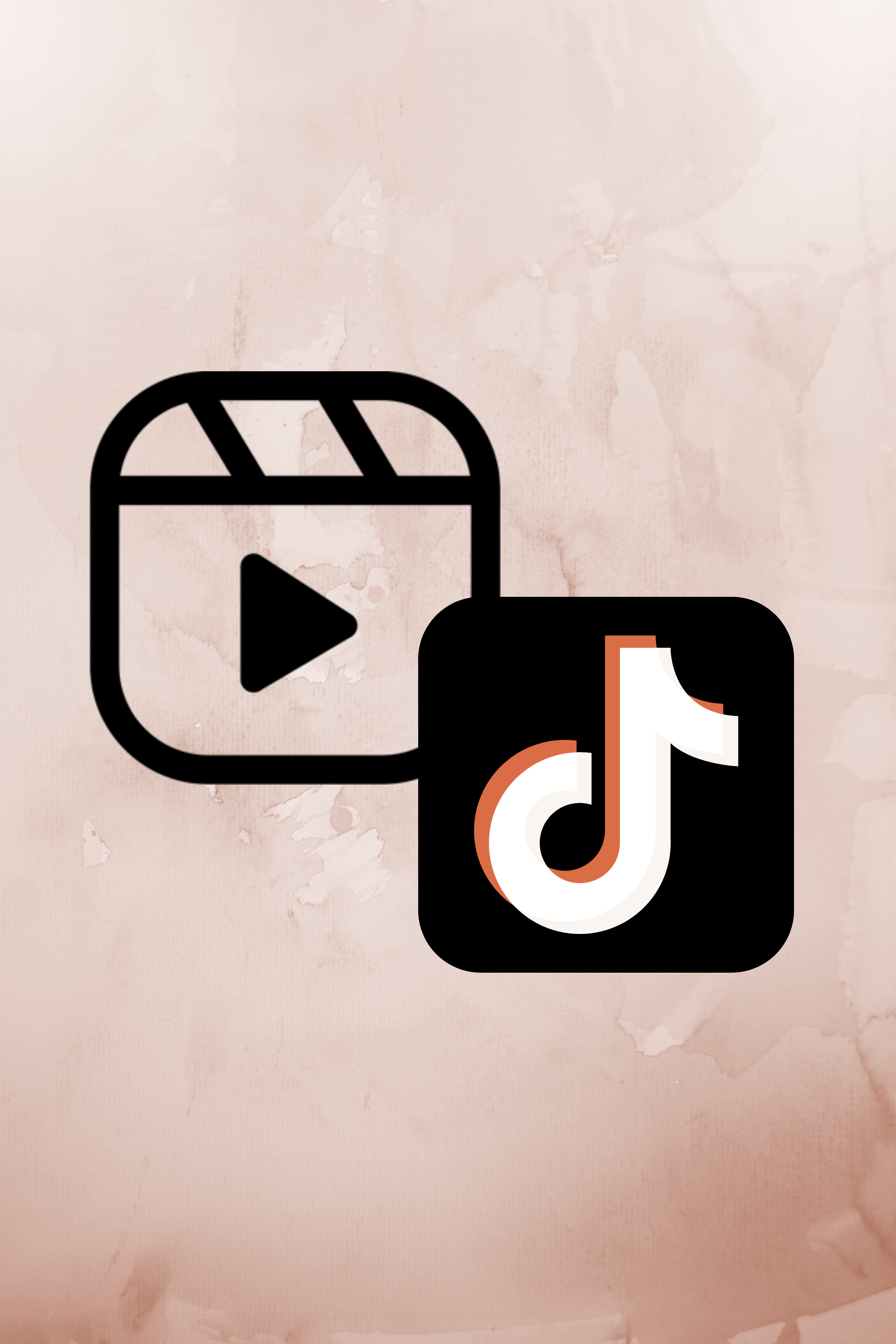 Tiktok logo overlapped on a YouTube logo. Add On: Pack My Order On Reels/TikTok by E's Element